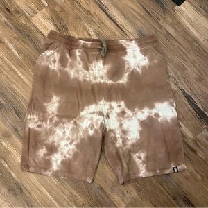 Mens glyder athletic wear jet setter tie dye performance sweat pant shorts sz L